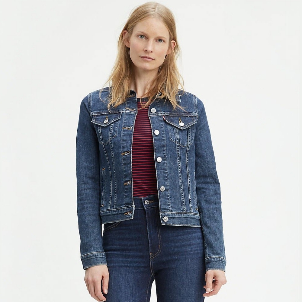 Levi's Women's Original Trucker Jacket in "Sweet Jane" Finish - Size XL